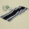 Tassel Woolen Yarn Thick Men Scarf Winter Striped Contrast Color Warm Knitting Scarf Costume Accessories