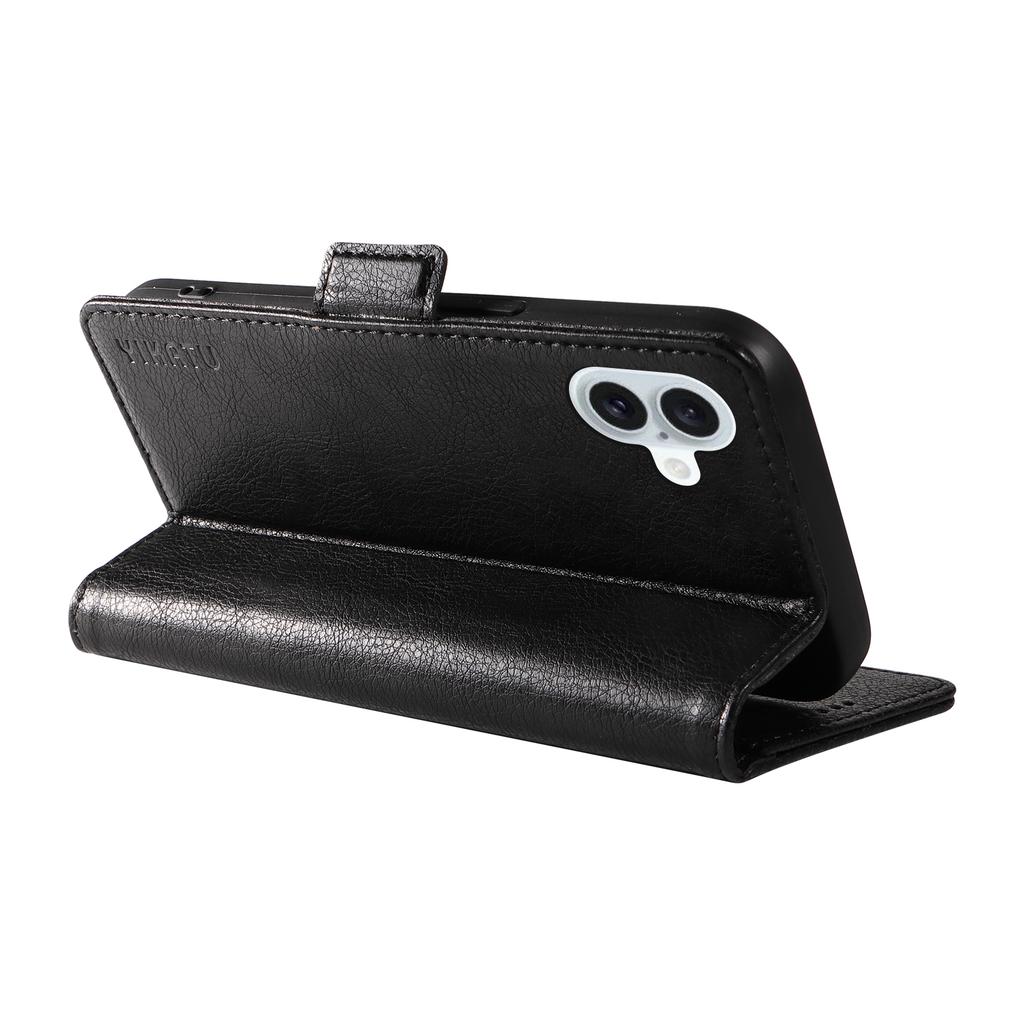 YIKATU YK-007 For iPhone 16 Plus Case Litchi Texture Wallet PU Leather Flip Phone Cover