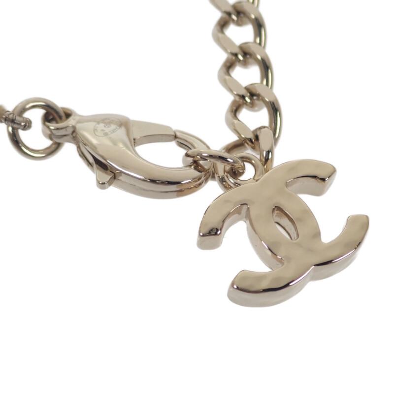 CHANEL  Necklace gold metal/leather Women