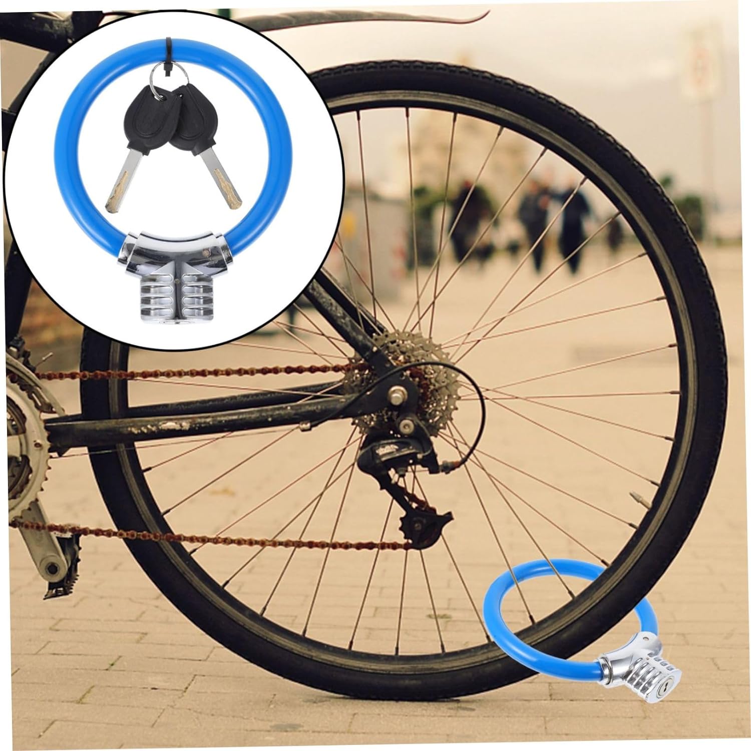 Кольцевой замок Антиблокировочный замок из стального троса Малая угловая дрель Замок — фото 8