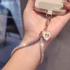 Hanging Cord Glitter Rhinestone Phone Lanyard Handheld Mobile Phone Chain  Women/Lady/Girl
