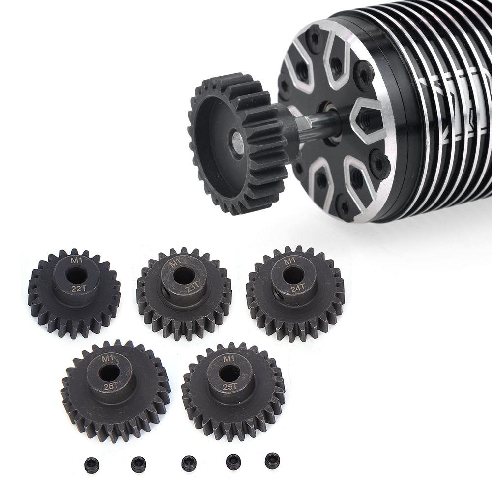 Chrome Steel Motor Gear Kit cent5mm Inner Hole(M1 22t 23t 24t 25t 26T) RC Accessory