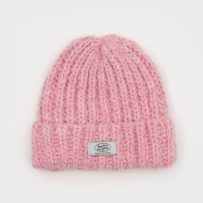 RECLOW HALFNA MUFFLER BEANIE SET PINK