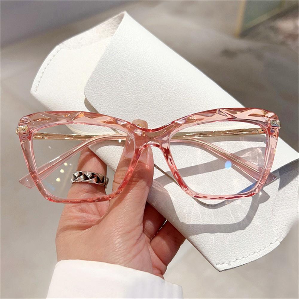 Vintage Cat Eye Rahmen Brille Frauen Mädchen Mode Transparent Anti-blau Brillen Ins Trend Dekorative Brillen Sommer Neue