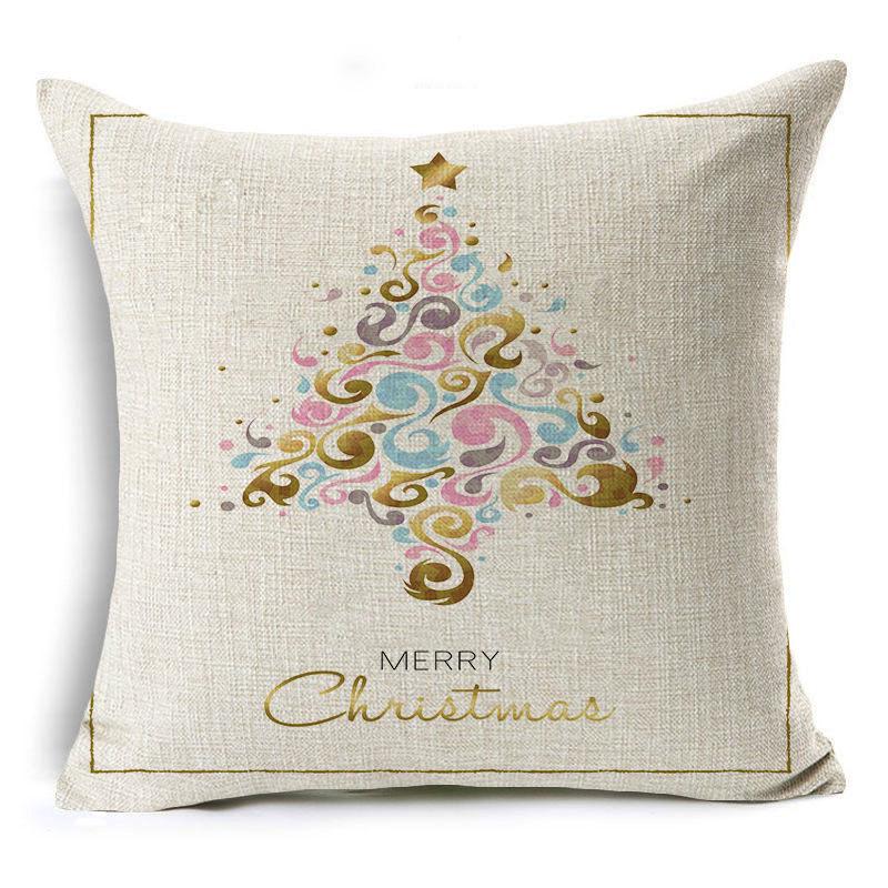 

Новые льняные наволочки из рождественской серии, праздничные наволочки для украшения дома 45*45cm