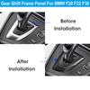 Carbon Fiber Texture ABS Gear Shift Knob Panel Cover Trim Frame For BMW 1 2 3 4 Series F20 F21 F22 F23 F30 F31 F32 F36 F34 F35