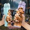 1PC Saint Joseph Holding Baby Print 750ml Color Plastic Sports Water Bottle Leakproof Flip Straw Lid Suitable for Sports Office Home Use