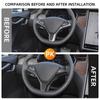 For Tesla Model S Model X 2016 - 2020 Steering Wheel Panel Sticker Decoration Trim Cover Car Styling Interior Accessories