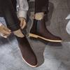 Fashion Leather Chelsea Ankle Boots Casual Shoes for Men Fashion Dress Tenis De Hombre Moccasins Tenis Caballero Designer Sneakers