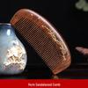 Natural Anti-Static Peach Wood Comb for Men & Women’s Long Hair with Buffalo Horn