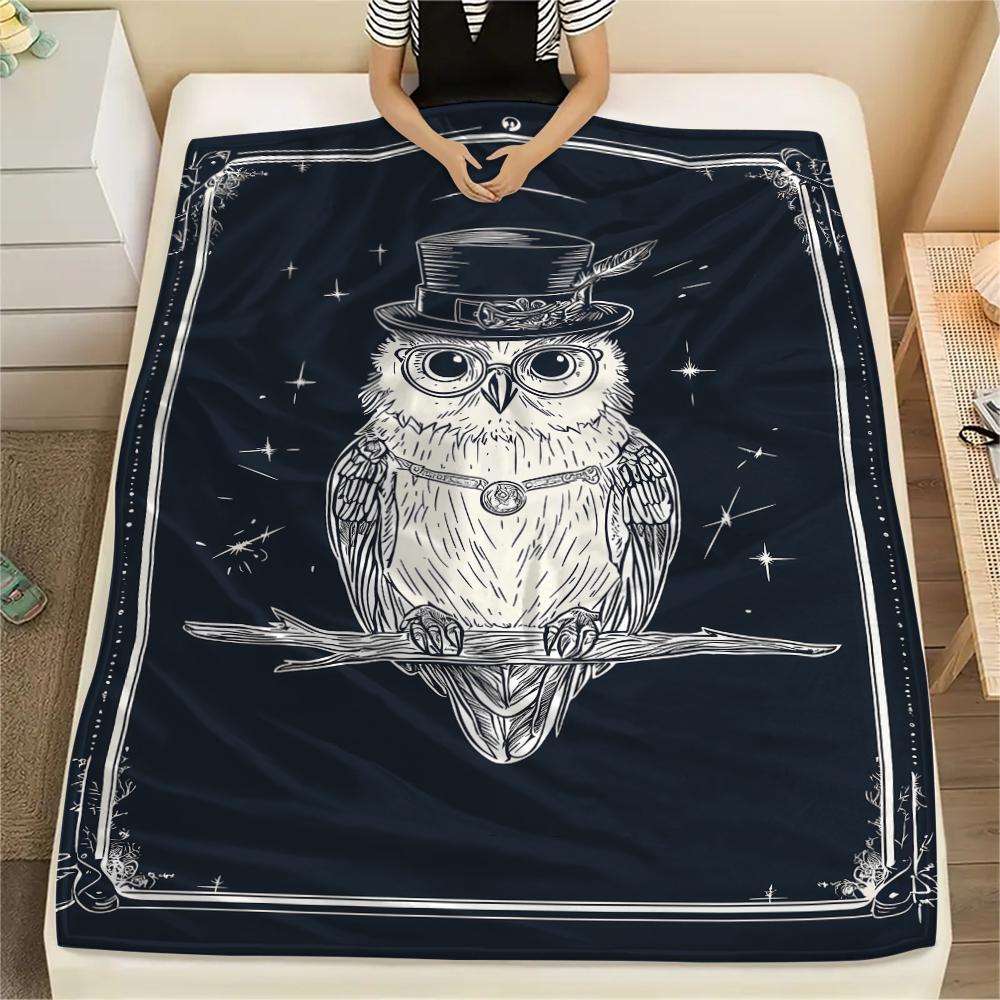 Card style animals Print Flannel Blanket,High quality Comfortable for All Seasons,Home Decor,Warmth and Comfort,Perfect for Christmas Gifts