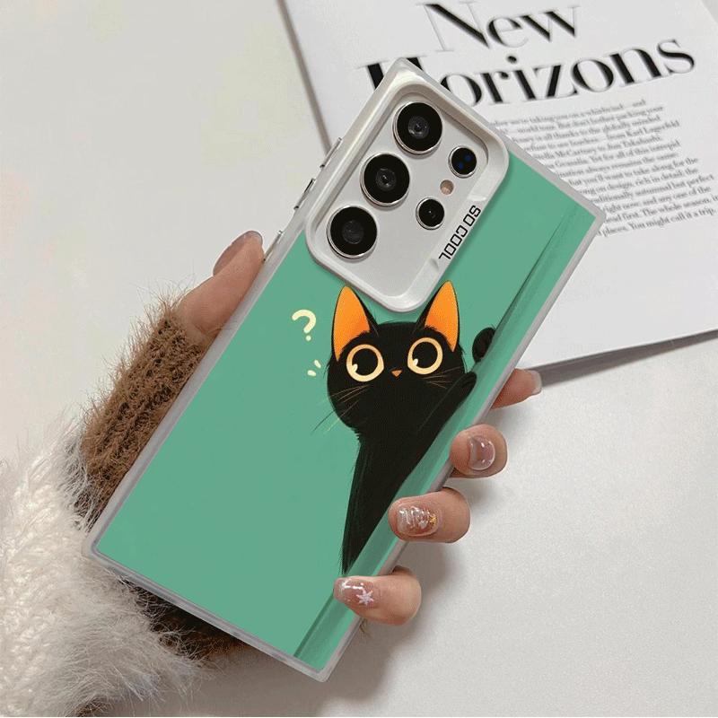 

Cat Cute Kitten Cartoon Soft Phone Case for Samsung Galaxy S24 S25 FE S26 Edge S23 Ultra S22 Plus S21 + Shockproof Cover Back Sh Samsung S21 FE