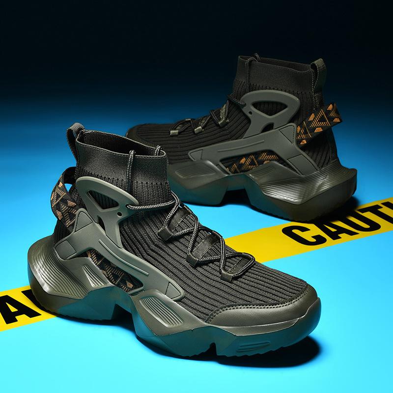 Außenhandel Herren Trend Dad Schuhe 2025 Herbst Fly-Woven High-Top Freizeit Sportschuhe Herren Ultraleicht Übergröße Herrenschuhe