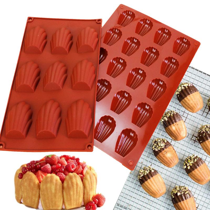 18 Cavities Mini Food Grade Madeleine Silicone Cake Mold Cookie Mold Diy Shell Baking Pan Mould Kitchen Bakeware Accessories