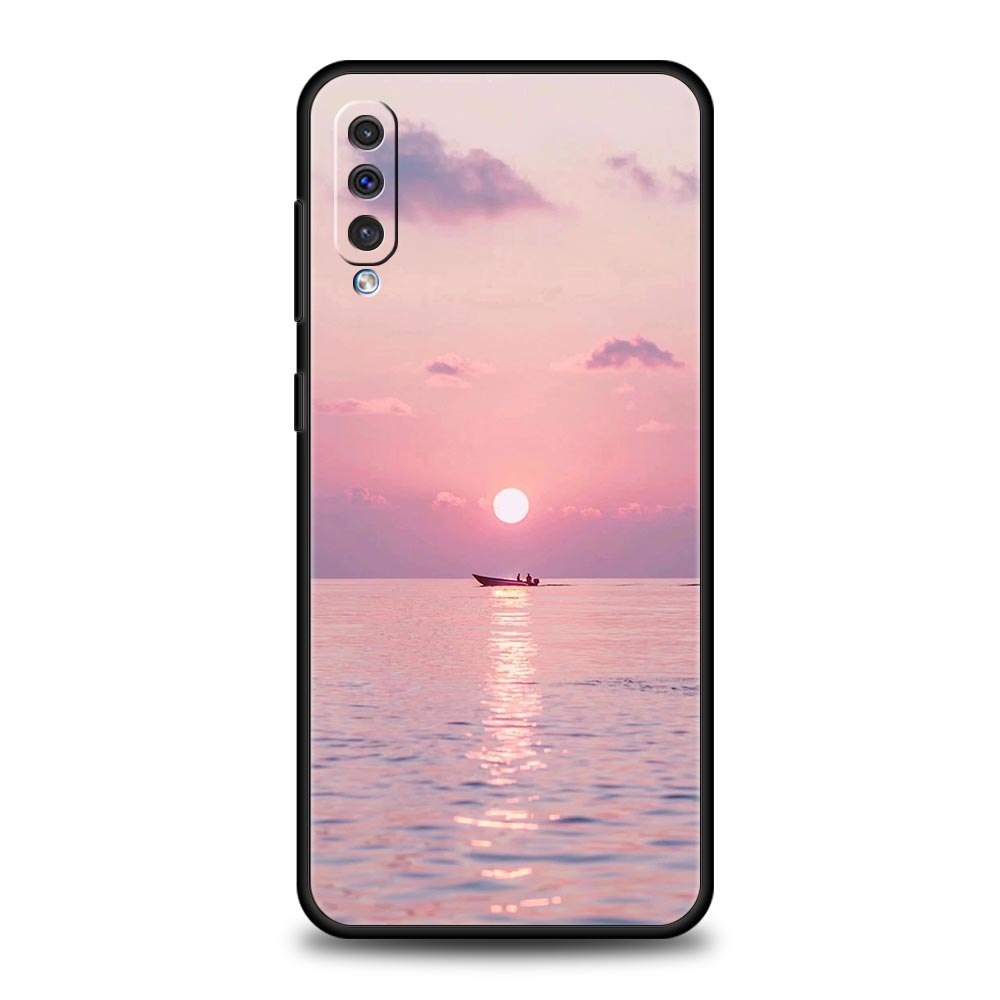 Pink Cloud Summer Sunset Glow Case For Samsung A56 A36 A26 A54 A52 A24 A14 A50 A72 A70 A06 A12 A22 A34 A42 A32 A04s A16 5G Cover
