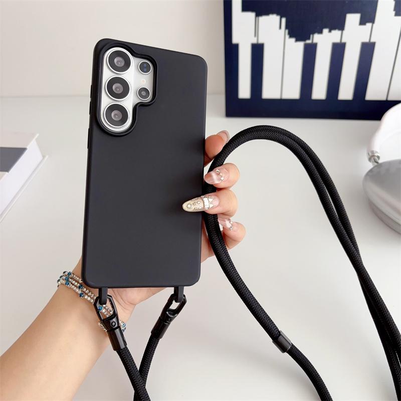 Lanyard Phone Case For Samsung Galaxy S26 S25 Edge S24 S23 S22 S21 FE Ultra Plus A12 A13 A22 A32 A52 A72 A33 A53 A73 Soft Cover