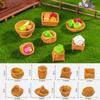 2pcs Cute Fruit Vegetable Food Storage Basket Mini Dolls Miniature Decoration