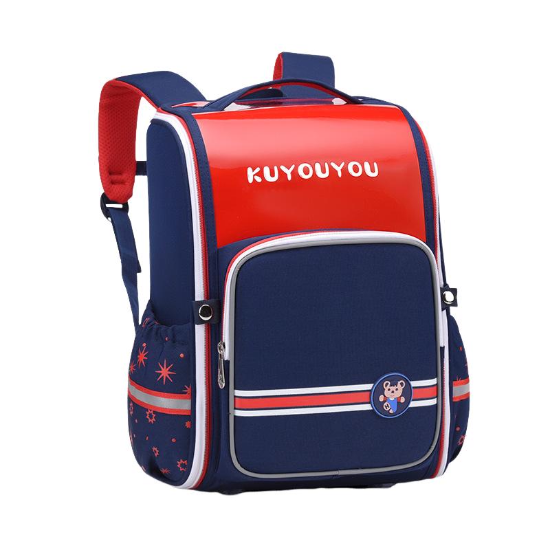 

Новая высококачественная водонепроницаемая школьная сумка из искусственной кожи с антигравитационным ремешком, детский ортопедический школьный рюкзак большой вместительности Big красный