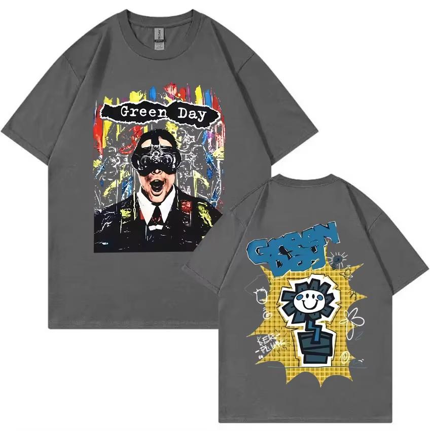 2026 Punk Rock Band Green Day T Shirt Unisex Unisex Clothing Hip Hop Gothic Popular Tshirts Unisexs Casual Cotton Vintage Ins Y2k