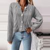 Women's Tops Solid Knitted Cardigan Sweater Casual Outerwear