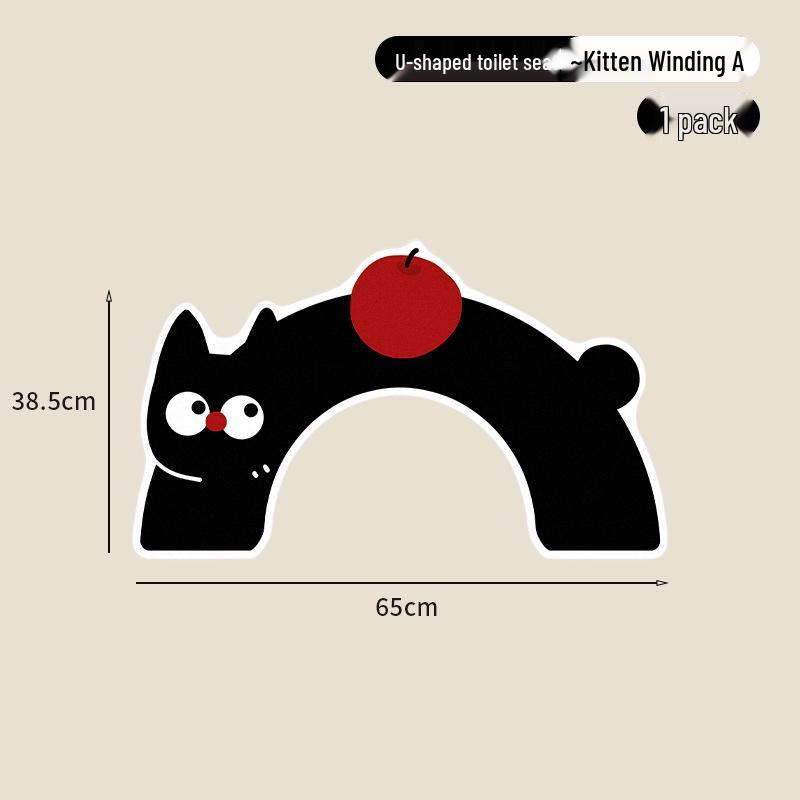 Dackel Cartoon U-förmige Rutschfeste Schnelltrocknende Badematte