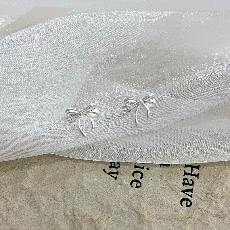 Cute Bow Earrings  Sweet Little Fresh Princess Versatile New Earrings