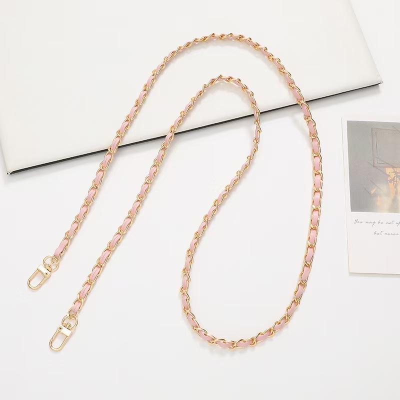Phone Lanyard Crossbody Pearl Pickup Chain Mobile Phone Lanyard Women Long pearl phone Shoulder Strap Leather Woven Metal Chain