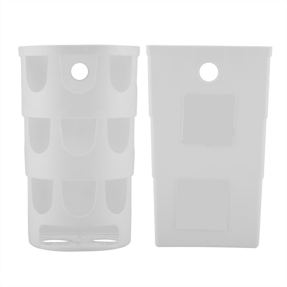 Plastic Wall Mounted Trash Bag Rubbish Bags Storage Box Kitchen Bedroom Bathroom(White)