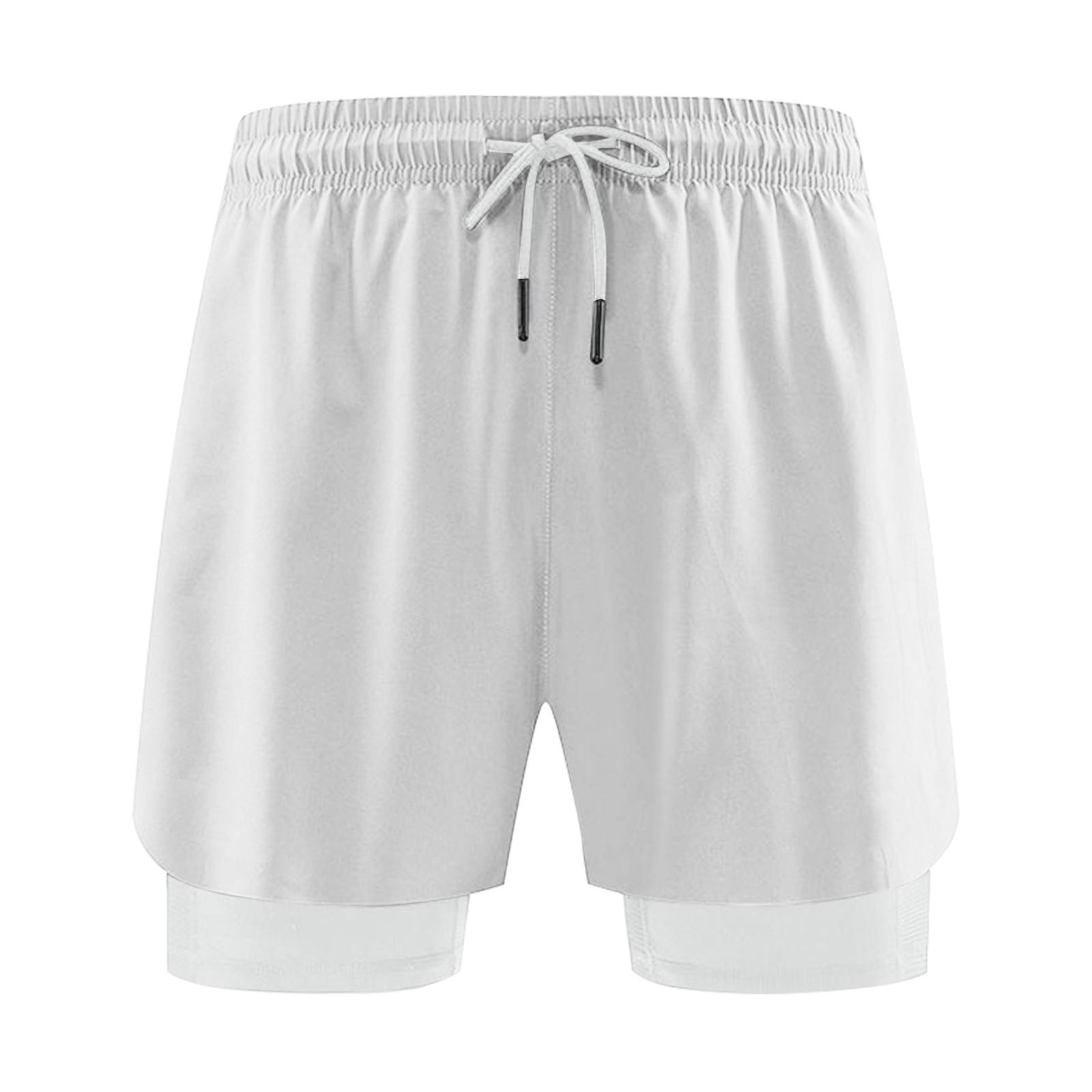 

Мужские однотонные повседневные модные шорты Мужские свободные дышащие шорты XL белый
