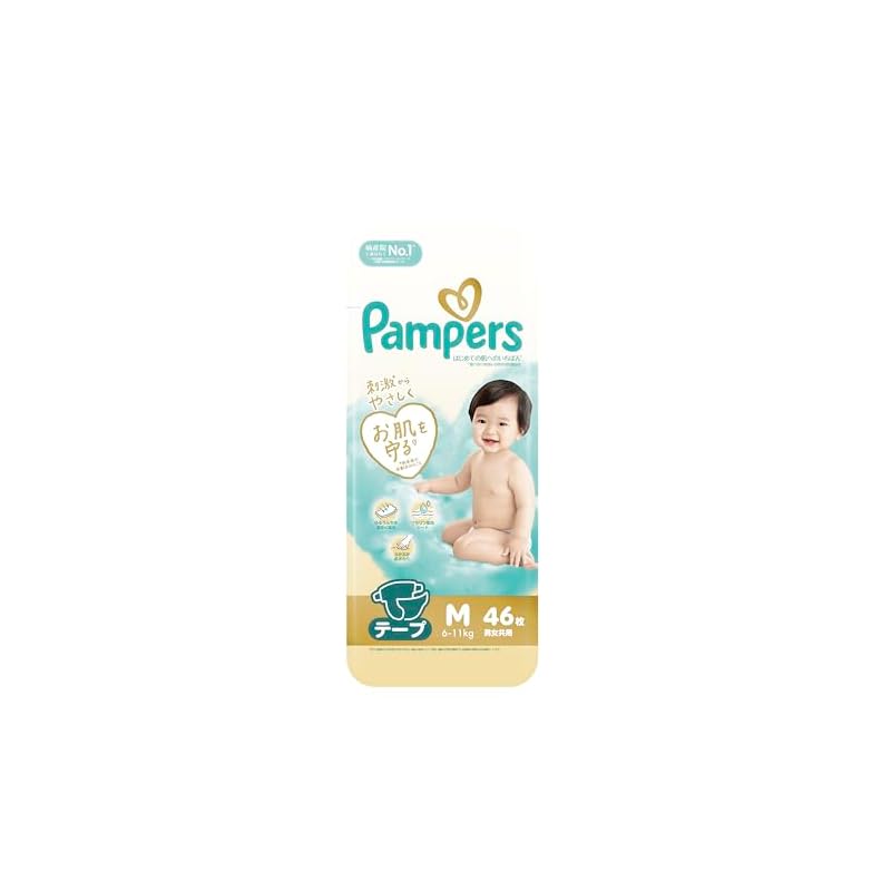 [Tape type, size M] Pampers First Touch Diapers (6-11kg) 46 diapers