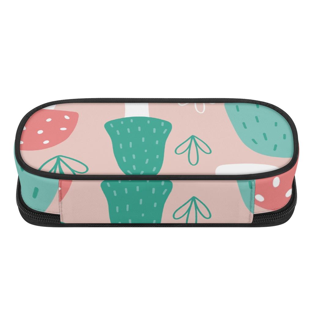 Pencil Case 300D Polyester Large Capacity Zipper Closure with Mesh Pocket Removable Divider and Pen Slots for Everyday Study