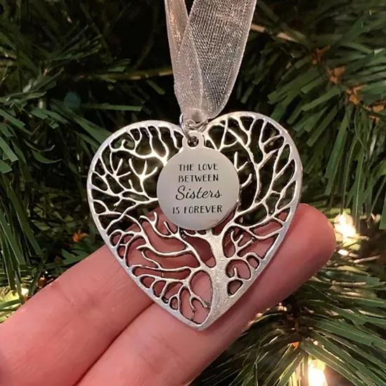 Christmas Tree Alloy Hanging Decoration Girl Love Heart Snowman Reindeer Shape Hanging Ornament Friends Family Neighbors Holiday Gift