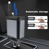 4'ü 1 arada geri çekilebilir araç şarj cihazı Starlight tavan lambası çift tip-c hızlı şarj adaptörü geri çekilebilir kablolar iPhone için USB şarj cihazı