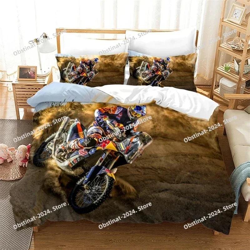 New Sand Motorcycle Extreme Sport 3d Printed Duvet Cover Sets with Pillowcase Twin Queen King Size Bedding Set for Home Textiles