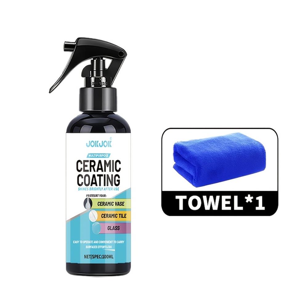Ceramic Coating Spray Kit - Shine, Seal & Protect Kitchen & Bath Surfaces, Prevents Fingerprints On Appliances, Countertops and