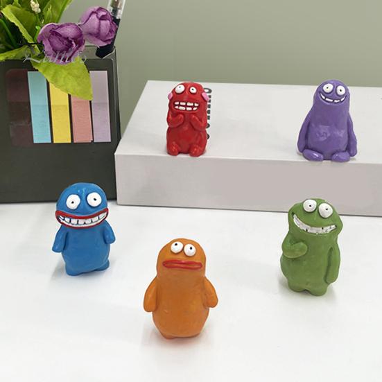 Exaggerated Expression Figurine Cute Ugly Mud Figure Desktop Decoration, Funny Resin Cartoon Hand-painted Statue, Hand-Painted Tabletop Sculpture for