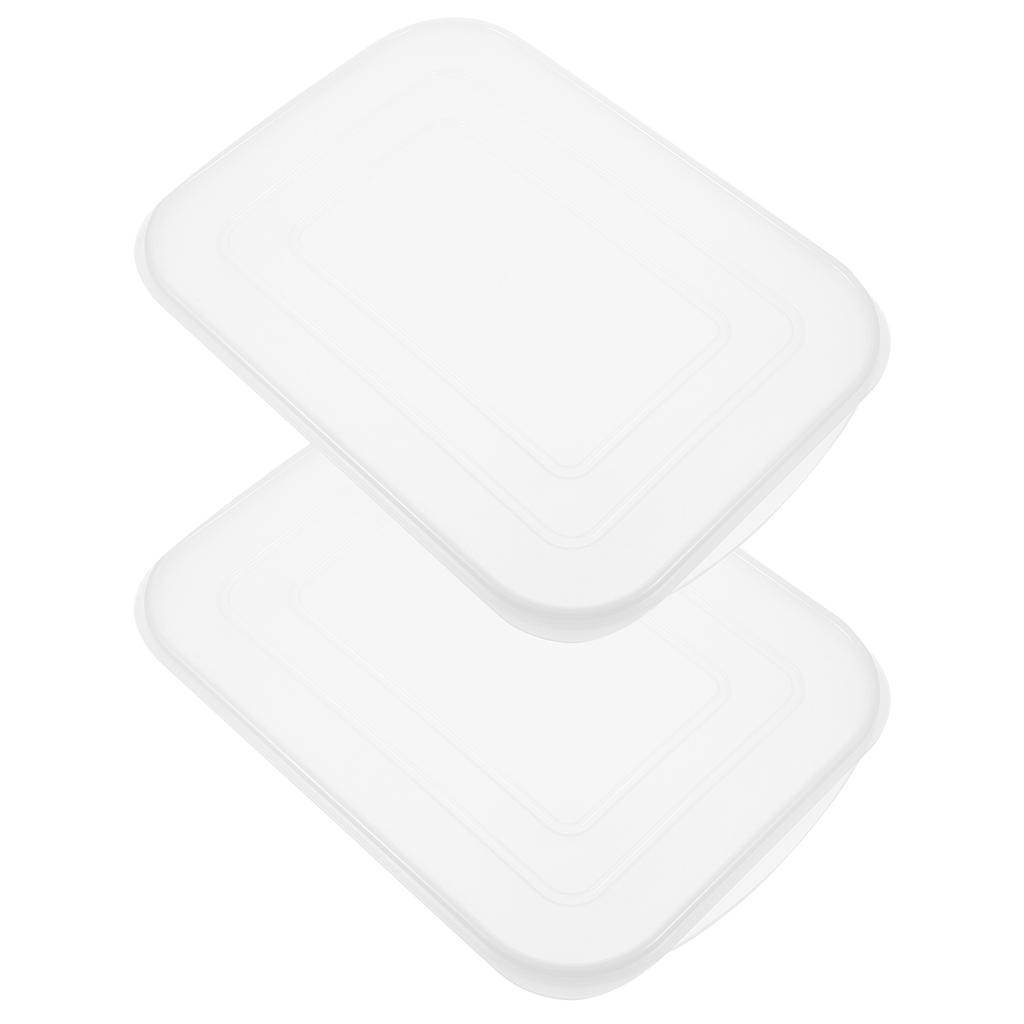 2 Pcs Produzem Caixas Seladas de Bacon Empilháveis Recipientes de Alimentos para Refrigerador com Tampas para Queijo Transparente