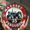 Art Mural Tracteur Massey Ferguson Si Bémol Décoration Vieille Machinerie Agricole Panneau en Aluminium Durable avec Design de Tracteur Idéal