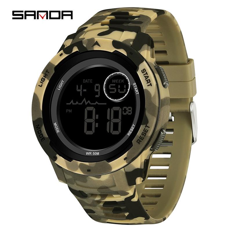 Sanda Electronic Fashion Sports Watch: Multifunctional, Stylish, Unisex, Single Display
