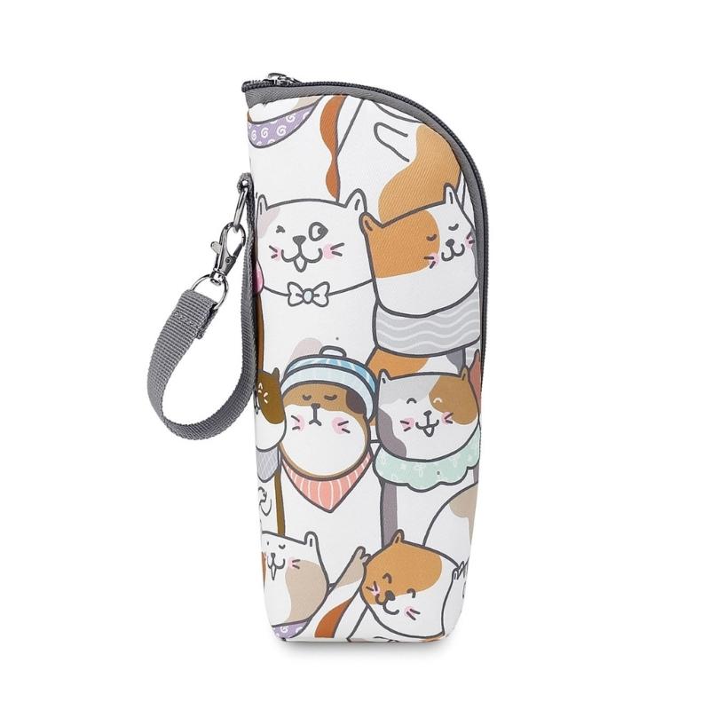 

Baby Milk Bottle Insulation Bag Printed Travel Carry Case Portable Feeding Bottle Thermal Handbag Strollers Hanging Bag