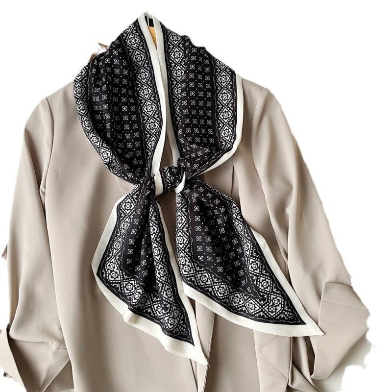 New Spring Streamer  Herringbone Sharp Corner Streamer Scarf for Women's Professional Clothing Matching Scarf