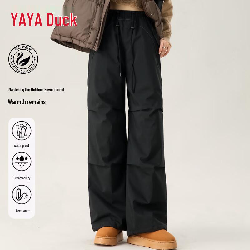 YAYA Unisex Winter Goose Down Cargo Ski Pants