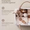 Woven Cotton Rope Baby Diaper Organizer Newborn Essentials Diaper Storage Bag Diaper Basket
