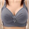Large Size Steel-free Middle-aged and Elderly Women's Underwear Three-breasted Large Cup Comfortable Bra Bra