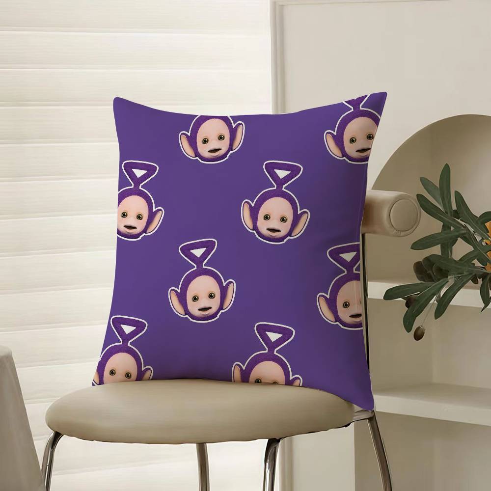 Childrens Cute Companionship Teletubbies-A Pillow Case Comfort Sofa Bed Silky Elegant Invisible Zipper Decorative Cushion Cover