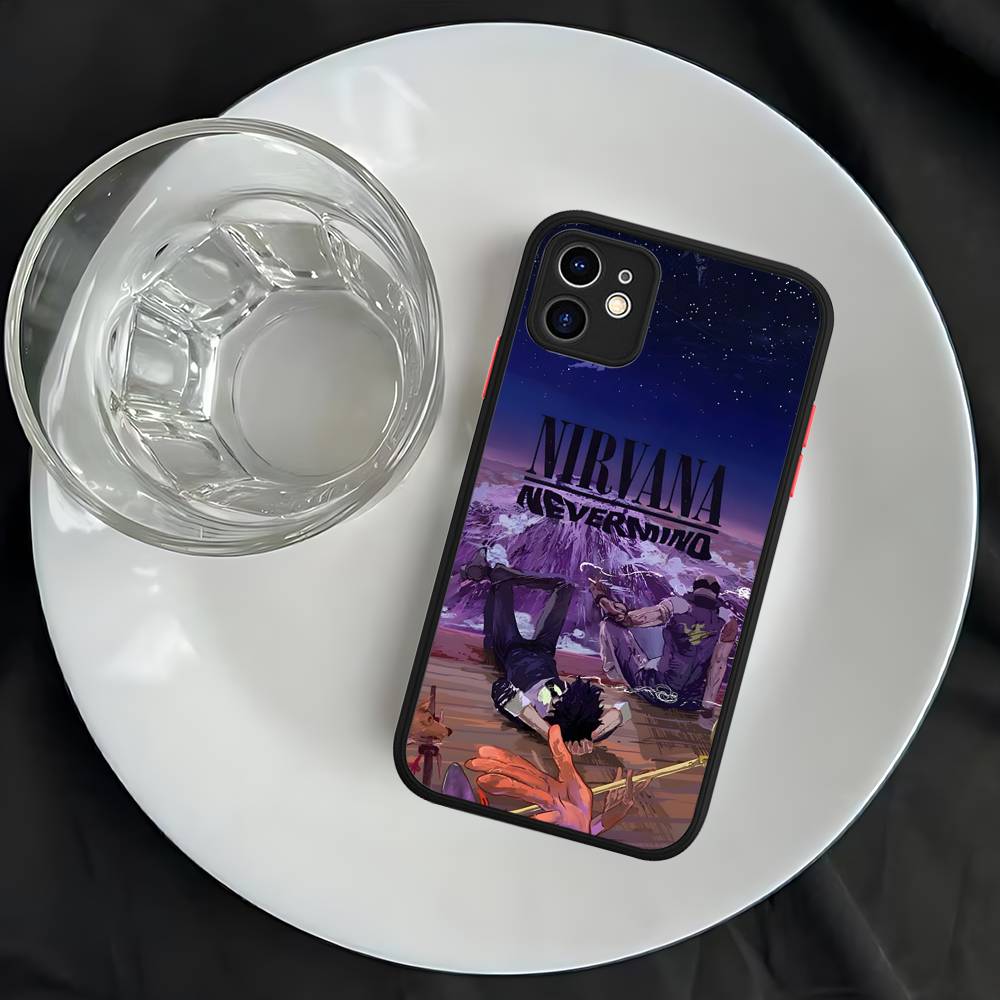N-Nirvanaes Rock Band For IPhone 16 15 14 11 12 13 Pro Max Plus X XS MAX Matte Soft Back Phone Cover Case