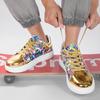 Hot Sale Gold Silver Sneakers Men Hip Hop Casual Unisex Shoes Tennis Luxury Running Shoes Clunky Sneakers Bigsize Streetwear Mal