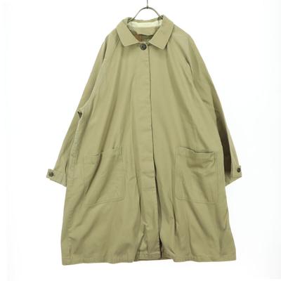ONIGIRI Thin Stainless Collar Coat 9 Beige Women Used