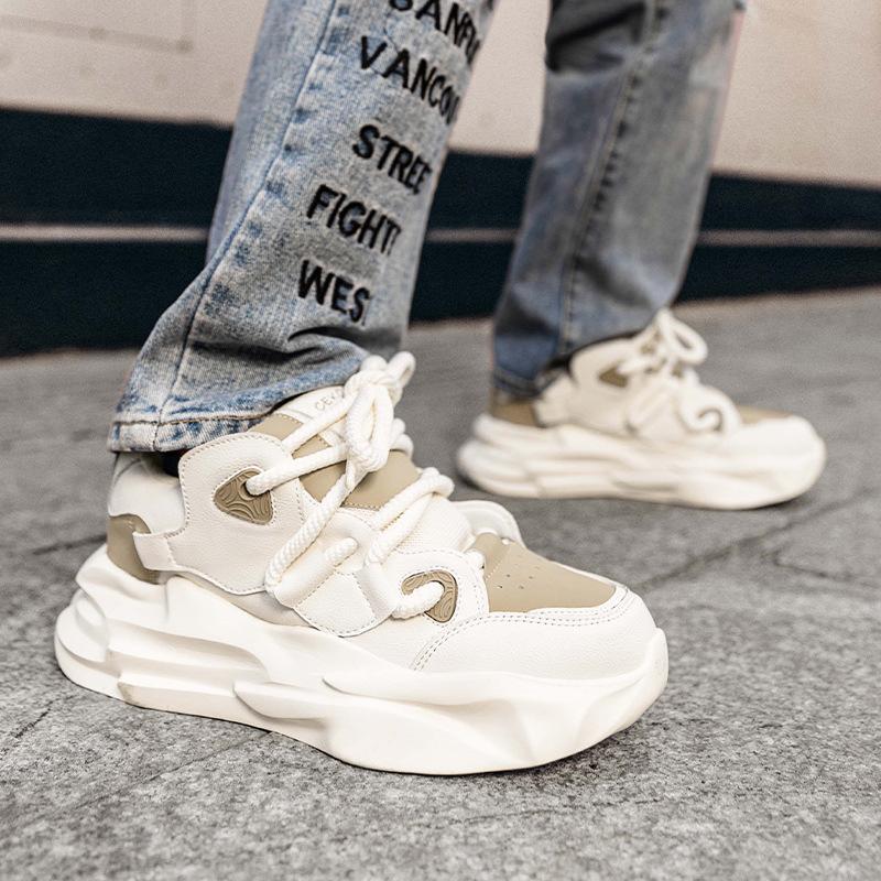 Light luxury low-top thick-soled cushioning comfortable casual lightweight cushioning low-top board shoes bread shoes