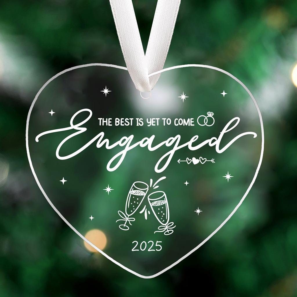 Crystal Acrylic Christmas Ornament Transparent Hanging Pendant for Home Xmas Tree Party Car Decor Navidad New Year Gift